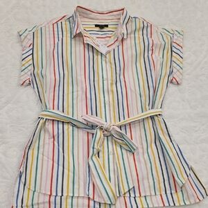 J. Crew Multicolor Striped Shirt